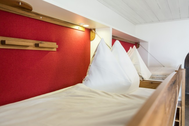 Nahaufnahme des Bettes